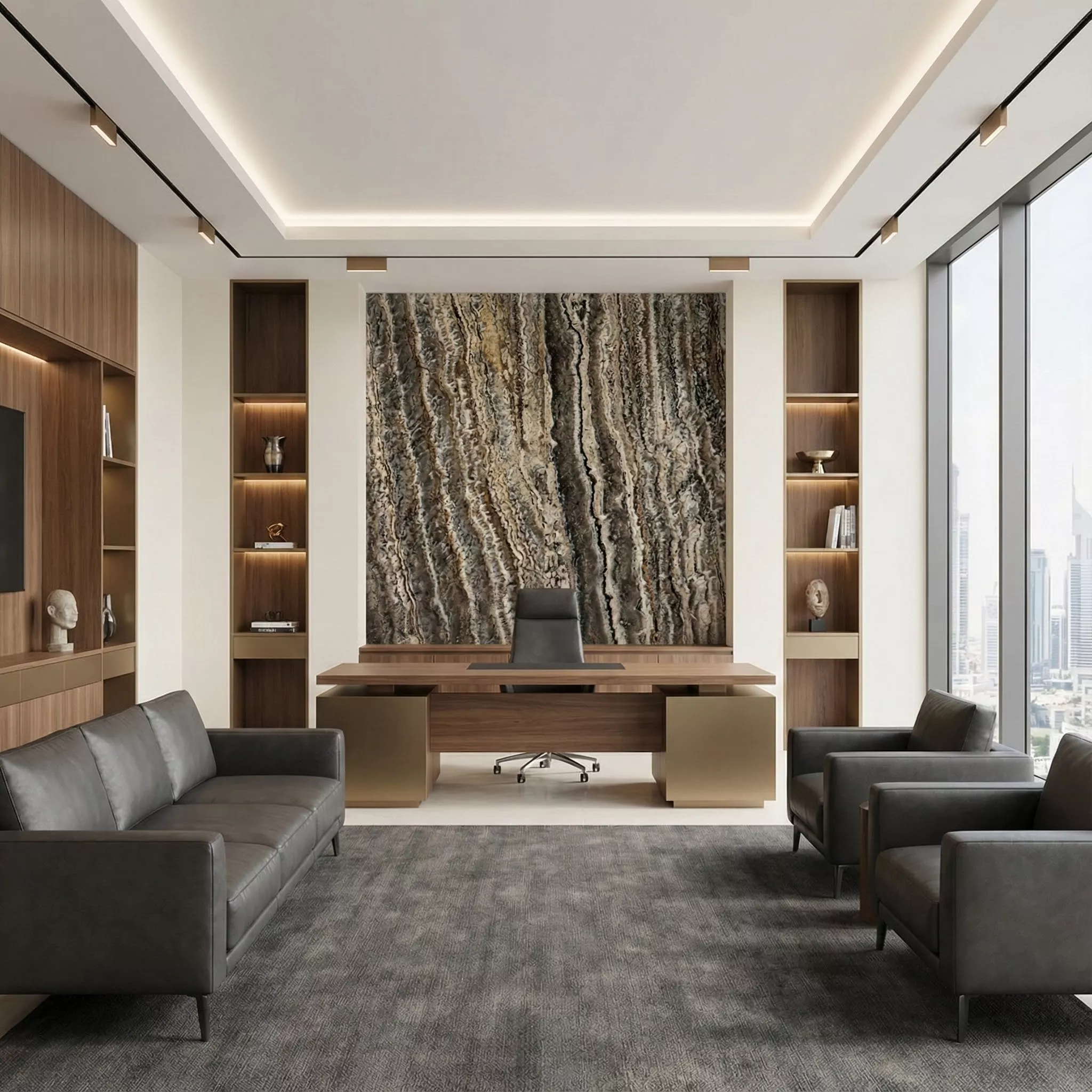 حجر ترافرتين السيلفر CNT كود 007